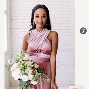 Revelry satin multi-tie bridal/bridesmaid dress size 8